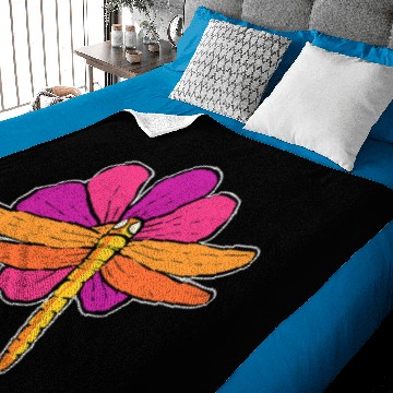 Discover Dragonfly Flower Botanist Baby Blankets