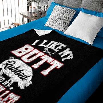 Discover I Like Butt Rubbed My Pork Pulled Funny BBQ Party Grilling 1 Baby Blankets