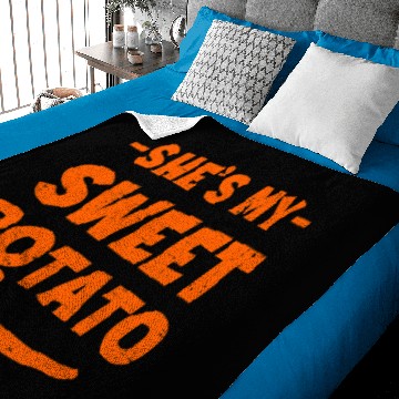 Discover Shes My Sweet Potato I Yam Couples Funny Thanksgiving Baby Blankets