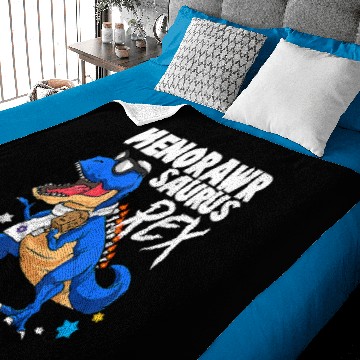 Discover Dinosaur Dino Funny Hanukkah T Rex Jewish Dinosaur Hanukkah Boys Kids86 Baby Blankets
