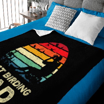 Discover Retro Birding Dad Gift Birdwatching Fathers Day Birdwatcher Baby Blankets