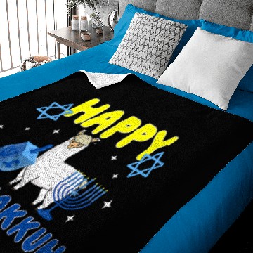 Discover Lama Llama QWM7 Happy Llamakkuh Funny Hanukkah Llama Lover Jewish Life 86 Baby Blankets
