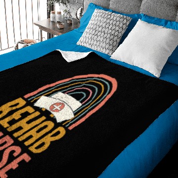 Discover Nursing Rehab nurses Boho Bohemian Rainbow Nursing School Baby Blankets