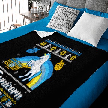 Discover Unicorns Pony Funny Ugly Hanukkah Christmas Unicorns Jewnicorn Baby Blankets