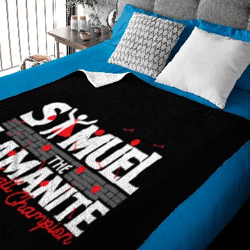 Discover Samuel The Lamanite Dodgeball Champion Funny Mormon Baby Blankets