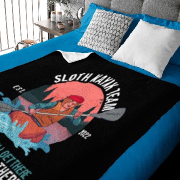 Discover Sloth Gift Funny Kayaking Pun Paddling Rowing Sloth Kayak Team Matching Baby Blankets