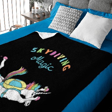 Discover Unicorns Skydiving Magic Baby Blankets