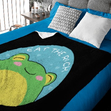Discover Eat The Rich - Frog - Frog - Baby Blankets