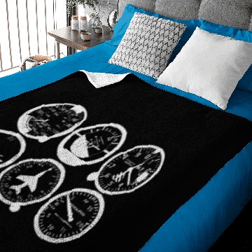 Discover Pilot'S Basic Six Pack Flight Instruments Baby Blankets