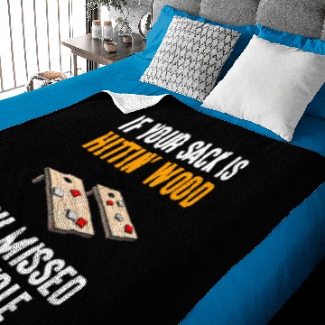 Discover If Your Sack Is Hittin Wood, cornhole Baby Blankets