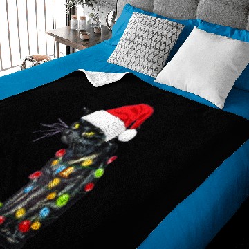 Discover Black Cat Christmas Lights Funny Cat Lover Baby Blankets