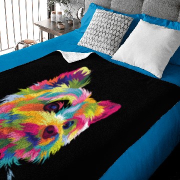 Discover Funny Dog Yorkie Pop Art Baby Blankets