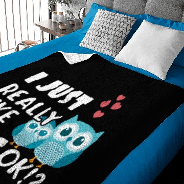 Discover Cute Owl Gift I Just Really Like Owls OK? Pullover Baby Blankets