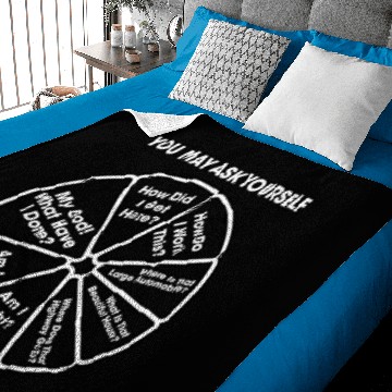 Discover Once In A Lifetime - You May Ask Yourself Pie Chart B&W Version - Talking Heads - Baby Blankets