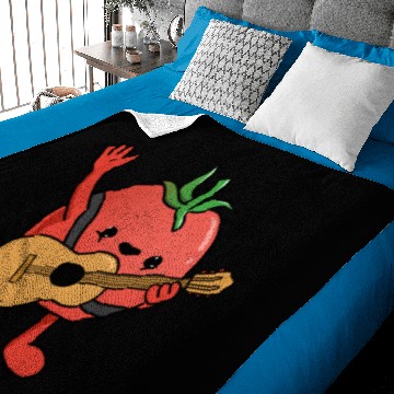 Discover Tomato Playing Guitar Baby Blankets