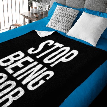 Discover Stop Being Poor Baby Blankets - Funny Meme Reference Baby Blankets