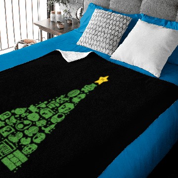Discover Super Mario Item Characters Christmas Tree Baby Blankets