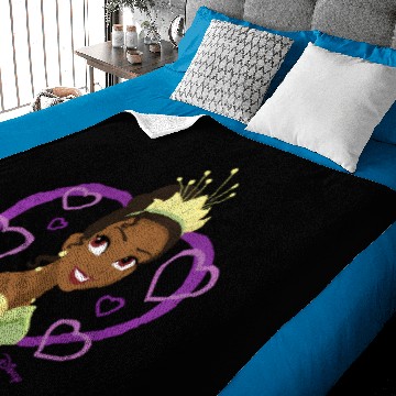 Discover Disney Princess - Tiana Heart Baseball Tees Baby Blankets