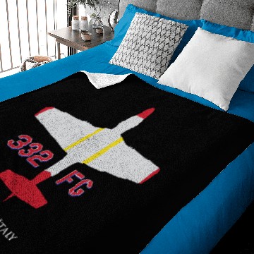Discover Red Tail P-51 332 Fighter Group Baby Blankets