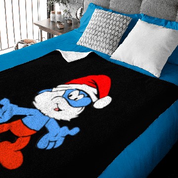 Discover The cutest christmas smurf Baby Blankets