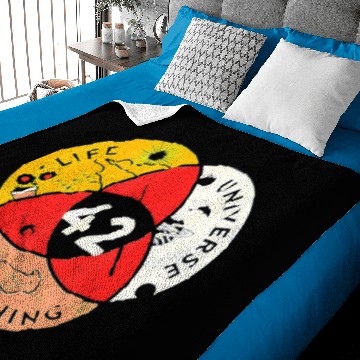 Discover 42 Answer to Life Universe and Everything science Baby Blankets