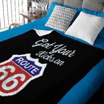 Discover Get Your Kicks - Route 66 - Distressed 60's Baby Blankets