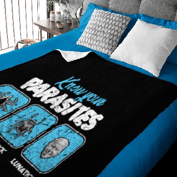Discover Know Your Parasites - Funny Pullover Baby Blankets