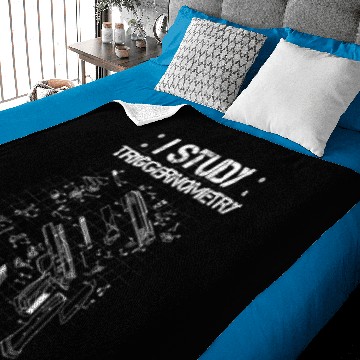 Discover I Study Triggernometry Baby Blankets On Back Gun Funny Gift