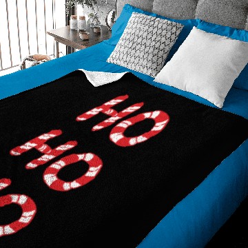 Discover HO HO HO Candy Canes Christmas Baby Blankets