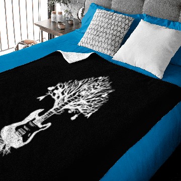 Discover Nature Guitar White Tree Music Banksy Art Baby Blankets