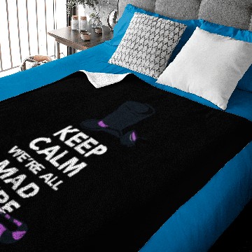 Discover All Mad Here Baby Blankets
