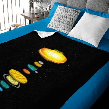 Discover Flat Solar System Baby Blankets