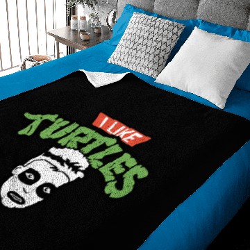Discover I Like Turtles Baby Blankets