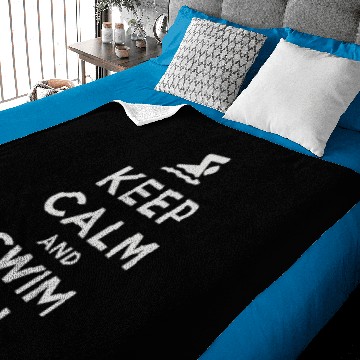 Discover Keep Calm and Swim On Baby Blankets