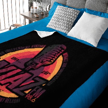 Discover Vintage Radio WJAZ Baby Blankets