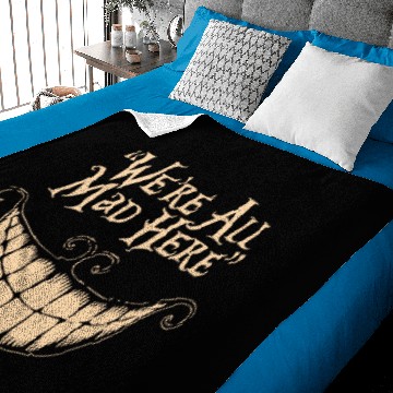 Discover Were All Mad Here Baby Blankets