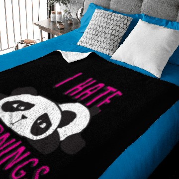 Discover I Hate Mornings - Cute Sleepy Panda Bear Baby Blankets