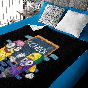 Discover School Kindergarten Funny Schooling Kids Baby Blankets