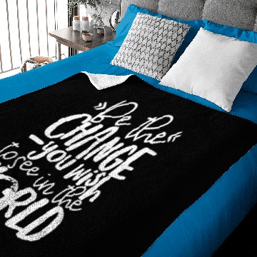 Discover Be The Change Funny Baby Blankets