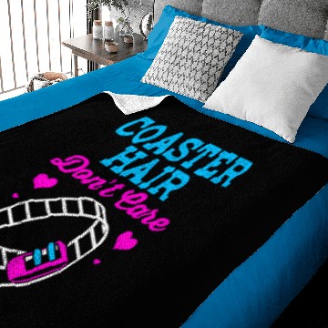Discover Roller Coaster Hair Dont Care Funny Theme Park Baby Blankets