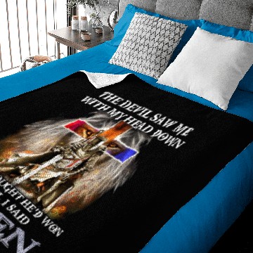 Discover Jesus The Devil Saw Me With My Head Down Baby Blankets