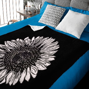 Discover Sunflower Black And White Baby Blankets