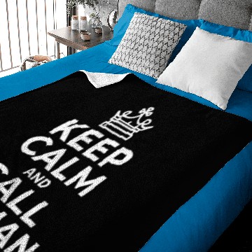Discover keep calm and call _a_man - Crown comic relax call Baby Blankets