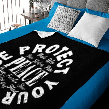 Discover Protect Your Peace (White) Baby Blankets