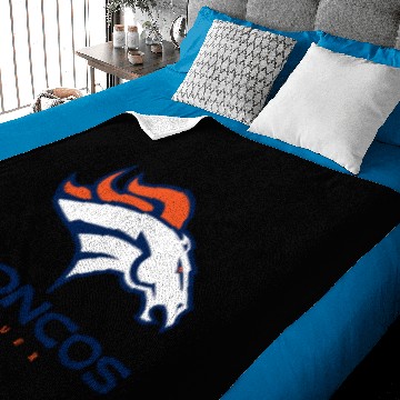 Discover Broncos Logo Baby Blankets