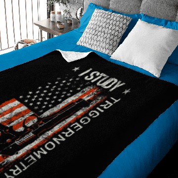 Discover I Study Triggernometry Baby Blankets Gun American Flag On Back