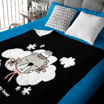Discover Adorable bear - Sleeping baby bear Baby Blankets