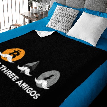 Discover The Three Amigos Bitcoin Etherium Litecoin Baby Blankets