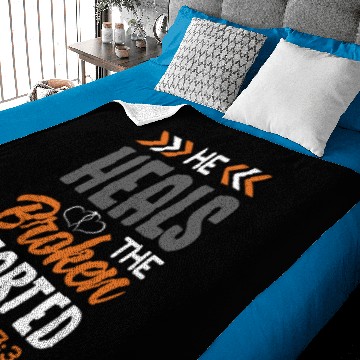 Discover he heals broken hearts Baby Blankets