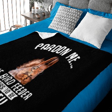Discover Funny Squirrel Empty Bird Feeder Squirrels Baby Blankets